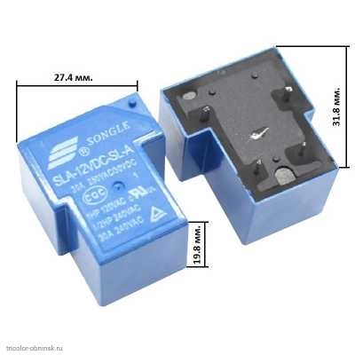 Реле 4pin SLA-12VDC-SL-A 30A