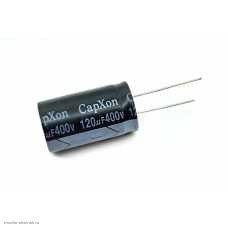 Конденсатор CapXon 120мк 400в (18x32) TKR-105C