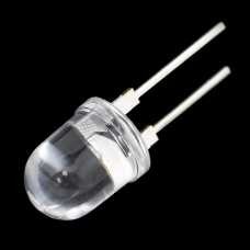 Светодиод № 49 10мм 3,0-3,2v белый яркий 20Cd 7000°K
