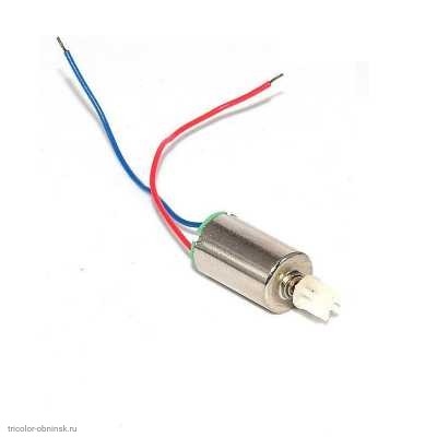 Бесщеточный электродвигатель 3.7V   6х10 мм. (610A) для квадрокоптера CW по часовой стрелке с шестерн.