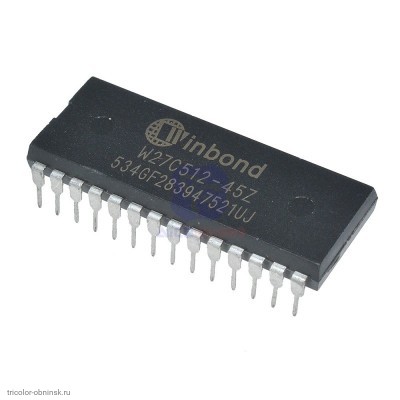 Микросхема памяти W27C512-45Z Энергонезависимая память (EEPROM 64kx8) [PDIP-28]