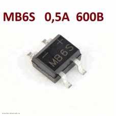 Мост диодный MB6S 0.5a 600v smd