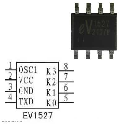 Микросхема EV1527 sop-8 150mil кодер для RF брелка 433MHz