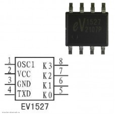 Микросхема EV1527 sop-8 150mil кодер для RF брелка 433MHz