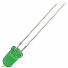 Светодиод № 12 5мм 2,5-3,5v зеленый матовый