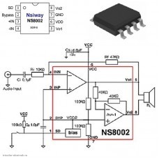 Микросхема NS8002 (CSC8002B) so8 УМЗЧ