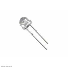 Светодиод № 65 5мм (4,8mm) белый 0,25W холодный прозрачный 7500К 4000 мКд ; U=3,2-3,4V