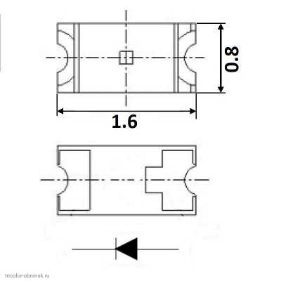 Светодиод smd 0603  2.1 - 2.3V красный