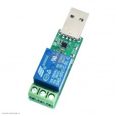 Модуль программируемого реле 5VDC 10A технология HID 1 канал USB-A Raspberry
