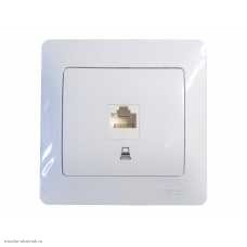Компьютерная розетка скрытая RJ45 5e 8P8C 1-м Glossa Schneider Electric белый