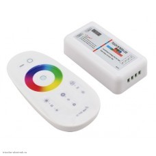 LED RGB контроллер радио (2.4ГГц, сенсорный пульт) 12-24V/18A (3 х 6A)