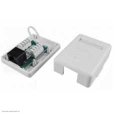 Компьютерная розетка накладная 1*RJ-45 (8P8C)
