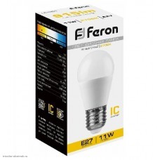 Лампа LED E27 GL45 11w 2700K 915лм 220v Feron