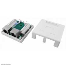 Компьютерная розетка накладная 2*RJ-45 (2*8P8C)