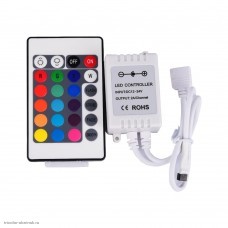 LED RGB контроллер инфракрасный 12v 6a (3 х 2а)