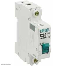 Выключатель автоматический 1-х полюсный 20А 4.5кА (С) DEKraft 11055DEK (ВА-101) (Schneider Electric)