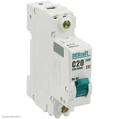 Выключатель автоматический 1-х полюсный  20А 4.5кА (С) DEKraft 11055DEK (ВА-101) (Schneider Electric)