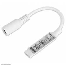 LED RGB миниконтроллер для ленты 12v/24v, 72w/144w, (3 кнопки, разьем 5.5*2.1)