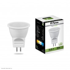 Лампа Feron LED GU5.3 MR11 3Вт 4000К 270лм 220В (LB-271 6LED)