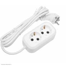 Удлинитель 2x 5.0м с заземлением 16А (3x1.0мм2) IEK