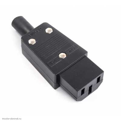 Сетевое гнездо 3pin на кабель (С13 кабельное)