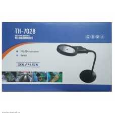 Лупа настольная с подсветкой TH-7028 75 мм. 3x/45x питание 3*LR3