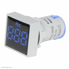AC частотомер цифровой 0.28" 3 разряда 0-99Hz диаметр отверстия М22 квадратный синий