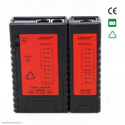 Кабельный тестер NF-468 (RJ45, RJ11, RJ12)