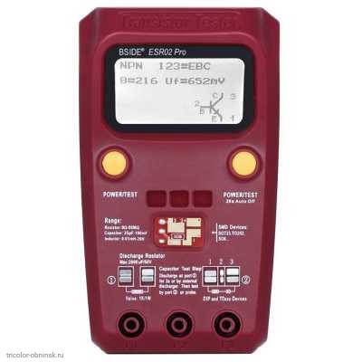 Измеритель параметров электронных компонентов ESR02 PRO (SOT23, TO252, SO8, TOxxx, DIP, 0603, 0805, 1206)