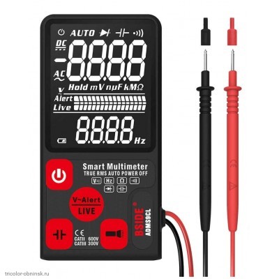Мультиметр-автомат компактный ADMS9CL (9999/инверсный дисплей/частота/емкость/NCV)