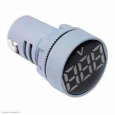AC вольтметр цифровой 0.28" 3 разряда 30-500V диаметр отверстия М22 круглый белый