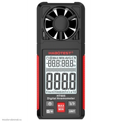 Анемометр HT605 измеритель скорости ветра температуры и влажности