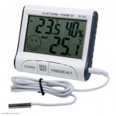 Термогигрометр DC103 температура в помещении+снаружи, влажность в помещении)