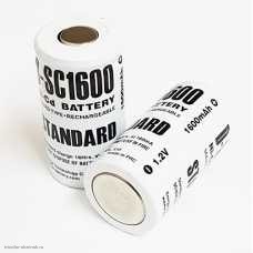 Технологический аккумулятор ET SC 1600 mAh (23*43мм / 1.2v) (NiCd) R=16 mΩ