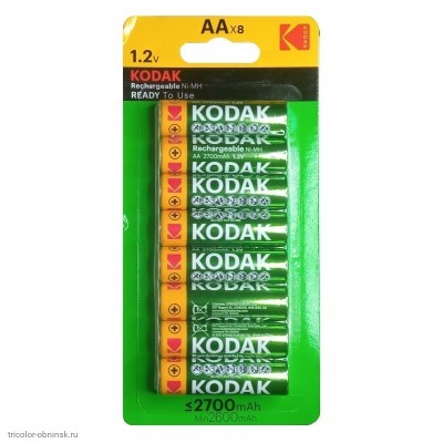 Аккумулятор  R6 2700 mAh (Ni-MH) Kodak BP-8 1 штука