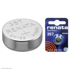 Элемент AG13 Renata 357 (SR44, 303, A76, 1154) (11.6x5.4мм) оксид-серебряный