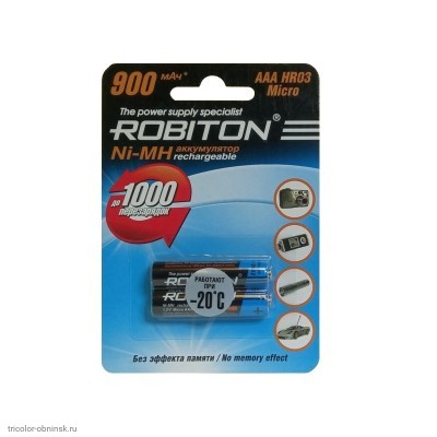 Аккумулятор  R3  900 mAh (Ni-MH) Robiton