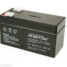 Аккумулятор 12В 1.3Ач (43х97х52) Robiton