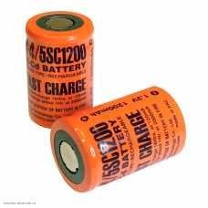 Технологический аккумулятор ET 4/5SC 1200 mAh (23*34мм / 1.2v) (NiCd) R=10 mΩ высокоток. FAST CHARGE