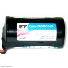 Элемент литиевый 26500 с разъемом ET Gas 26500MX 3.6V