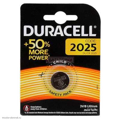 Элемент Duracell CR2025 DURACE20200923130609 1БАТАР20240321135351