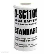Технологический аккумулятор ET SC 1100 mAh (23*43мм / 1.2v) (NiCd) R=22 mΩ