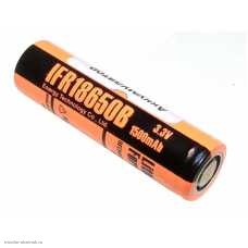Аккумулятор 18650 LiFePO4 1500mAh 3.3V плоский пин ET IFR18650B