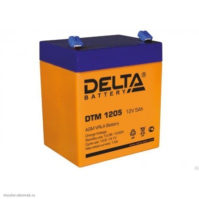 Аккумулятор Delta 12В 5.0Ач (70х90х101) DTM1205