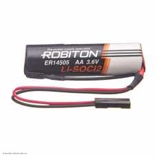 Элемент литиевый 14505 R6 с выводами Robiton и коннектором