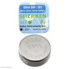 Элемент AG13 Seizaiken (Seiko) 357 (SR44, 303, A76, 1154) (11.6x5.4мм) оксид-серебряный