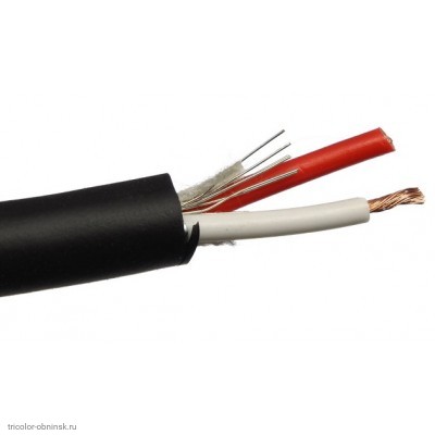 Микрофонный кабель LCM-14 BK (6.0мм/2 жилы/2 экран/черный)