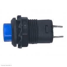 Кнопка М12 на 2 положения с фиксацией 2 pin 250V 2А без подсветки синий
