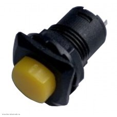 Кнопка М12 на 2 положения на замыкание 2 pin 250V 1.5А без подсветки желтый