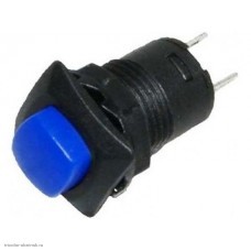 Кнопка М12 на 2 положения с фиксацией 2 pin 250V 1.5А без подсветки синий